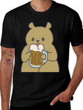 Beer Bear Graphic T-Shirt - Mens Black Tee