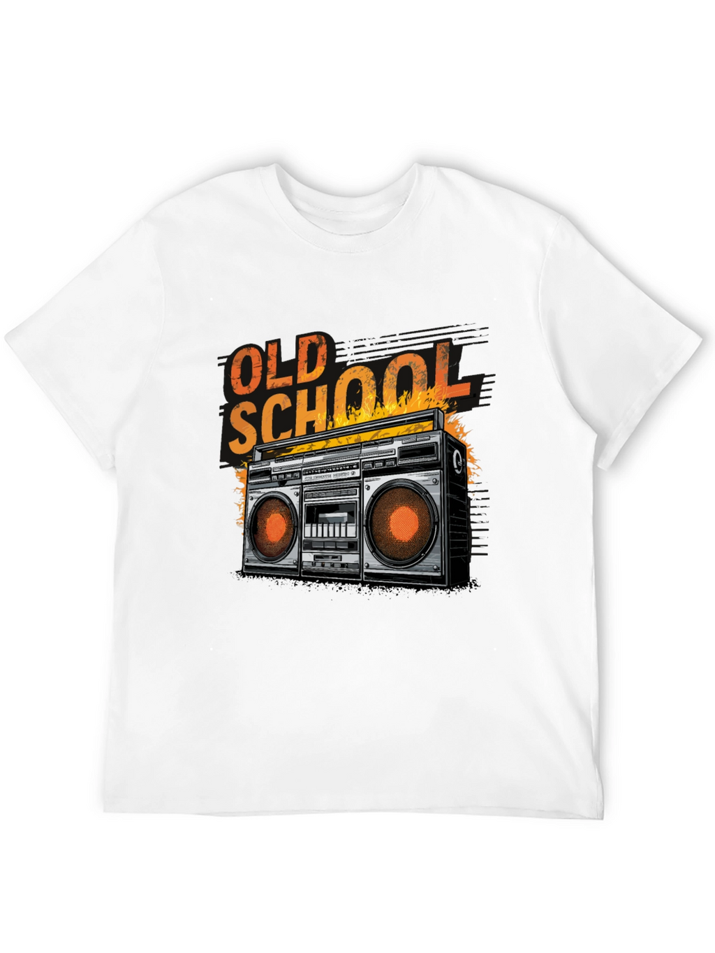 Old School Boombox Graphic Tee - Retro Music T-Shirt