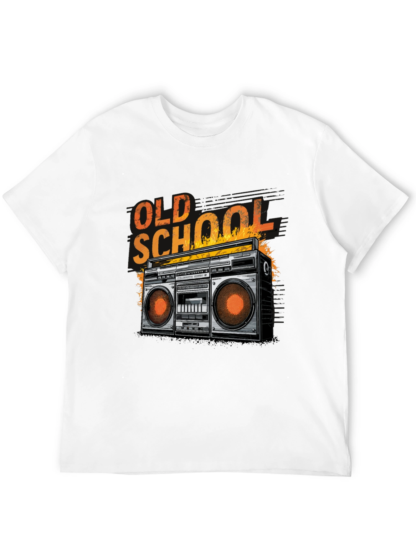 Old School Boombox Graphic Tee - Retro Music T-Shirt