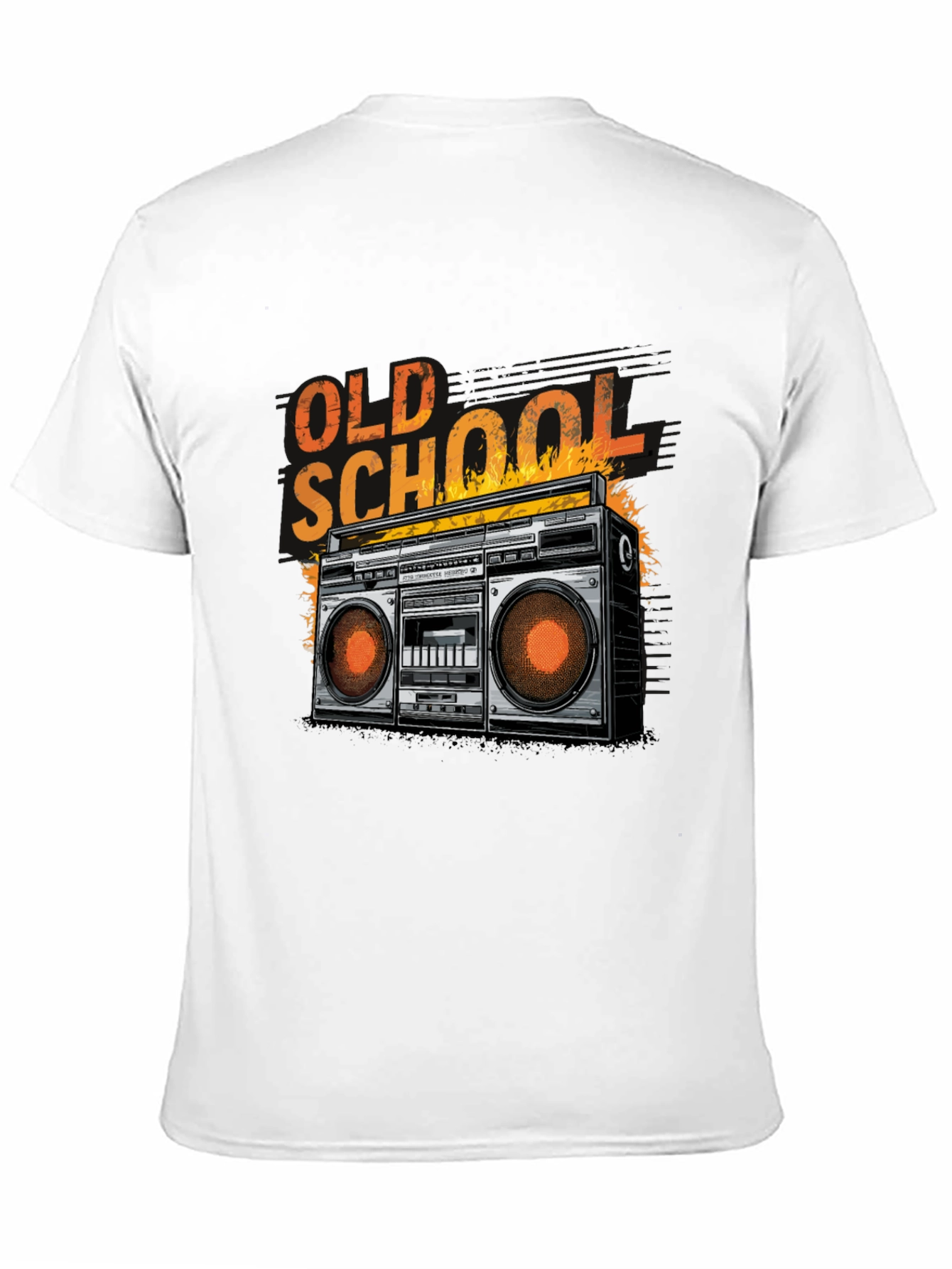Old School Boombox Graphic Tee - Retro Music T-Shirt