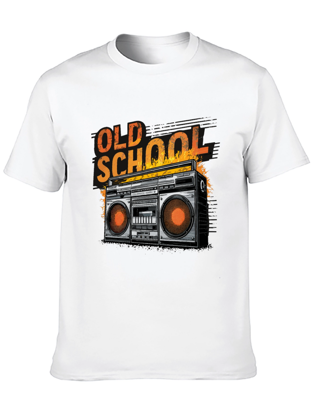Old School Boombox Graphic Tee - Retro Music T-Shirt