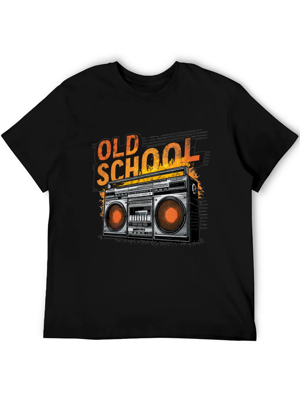Old School Boombox Graphic Tee - Retro Music T-Shirt