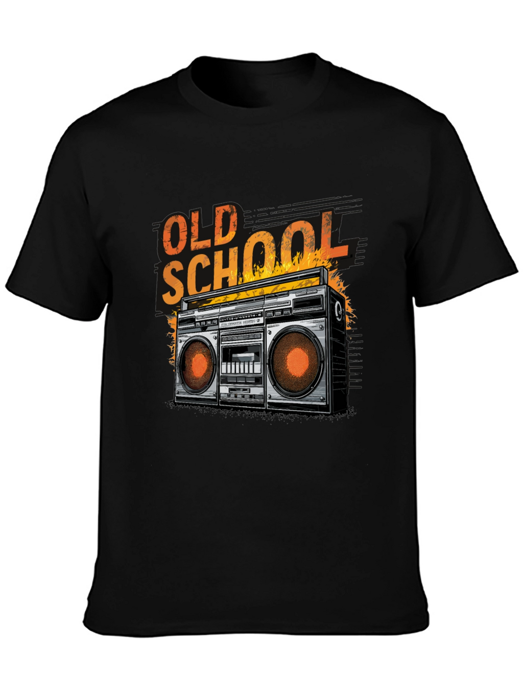 Old School Boombox Graphic Tee - Retro Music T-Shirt