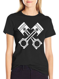 Piston Cross Black Graphic Tee