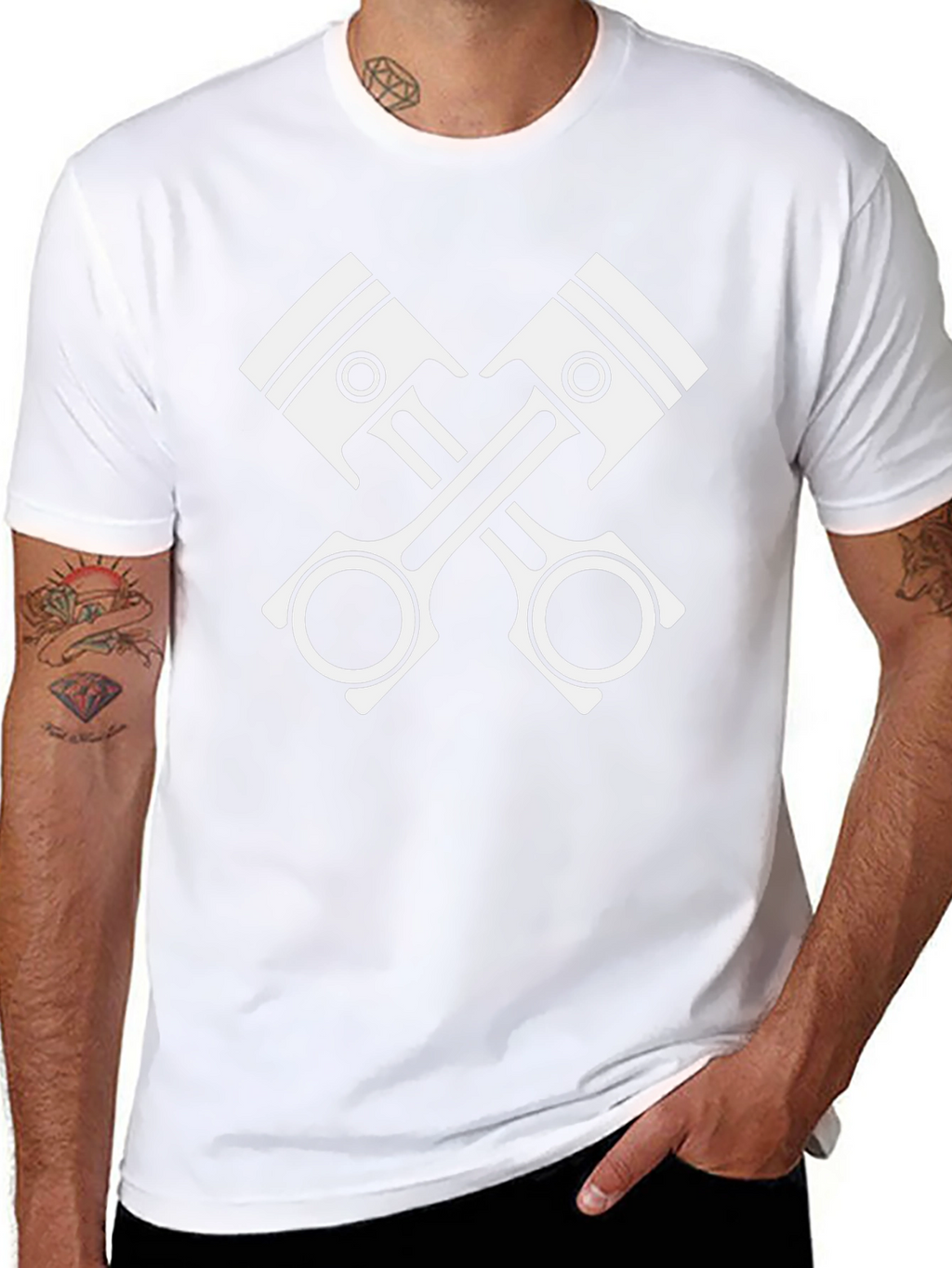 Piston Cross Black Graphic Tee