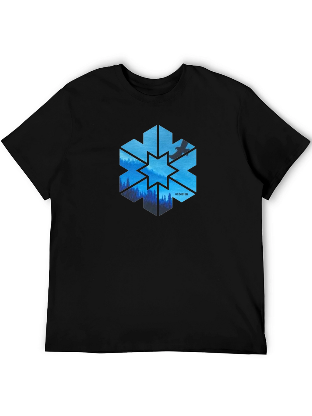 Unbeaten Blue Snowflake T-Shirt - Nature Design