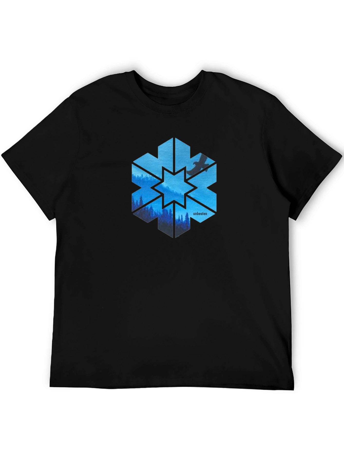 Unbeaten Blue Snowflake T-Shirt - Nature Design