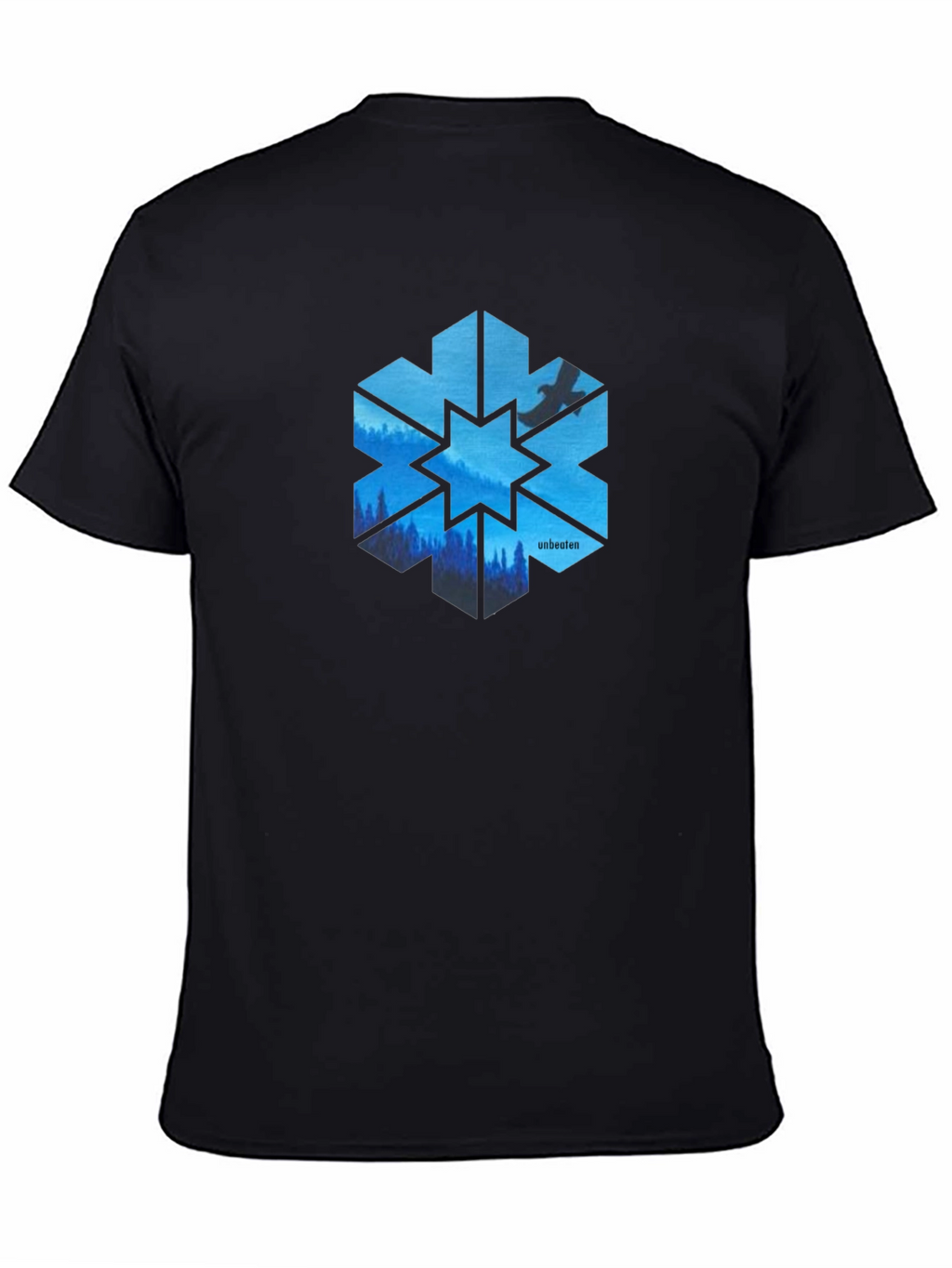 Unbeaten Blue Snowflake T-Shirt - Nature Design