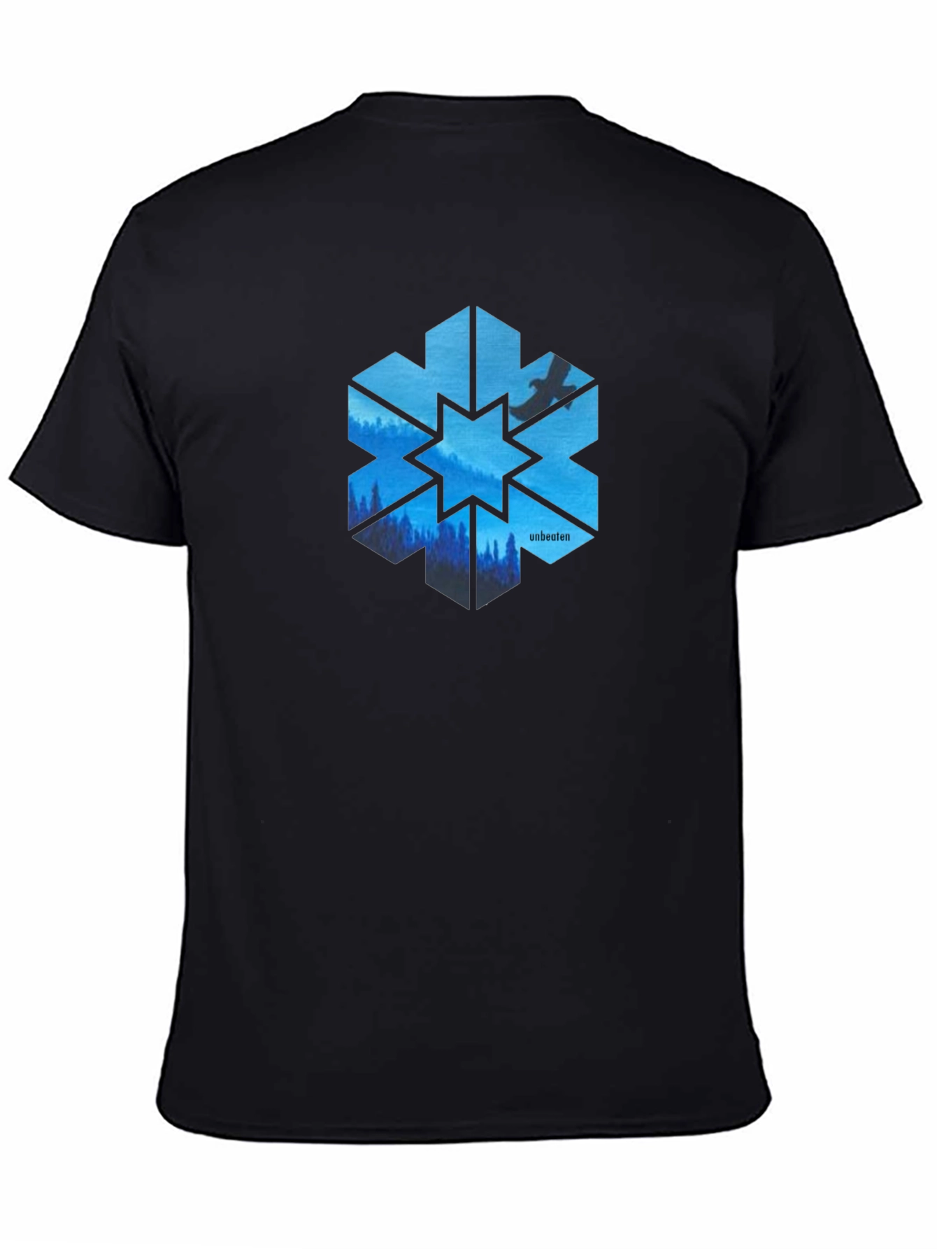 Unbeaten Blue Snowflake T-Shirt - Nature Design