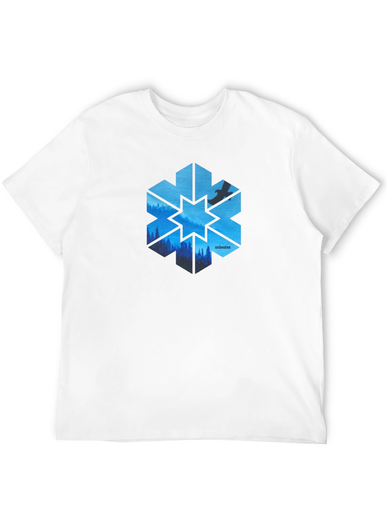 Unbeaten Blue Snowflake T-Shirt - Nature Design