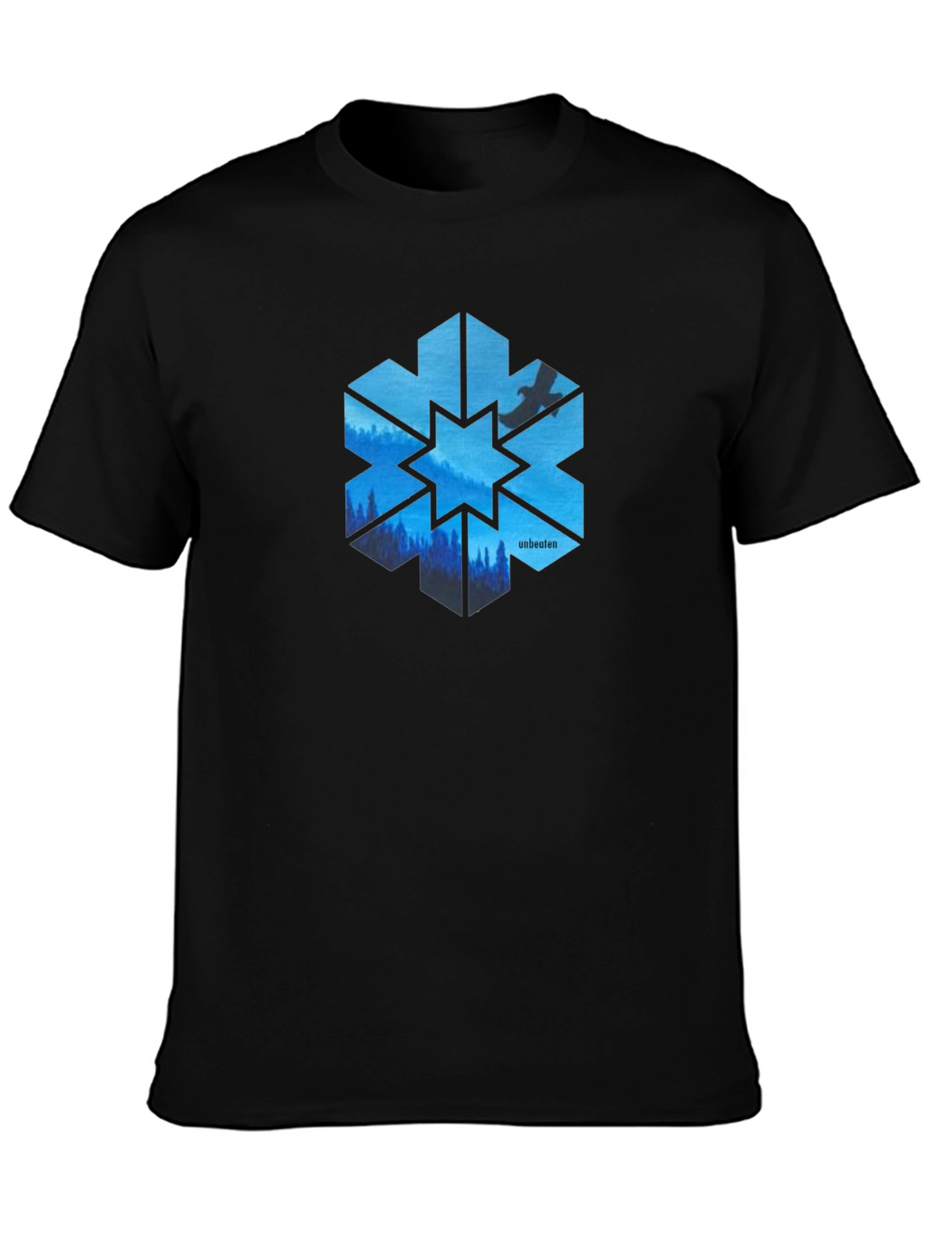 Unbeaten Blue Snowflake T-Shirt - Nature Design