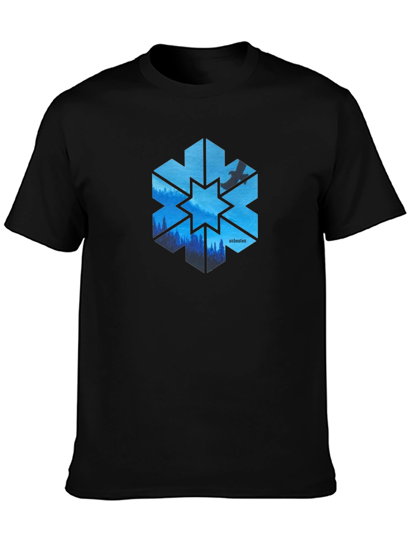 Unbeaten Blue Snowflake T-Shirt - Nature Design