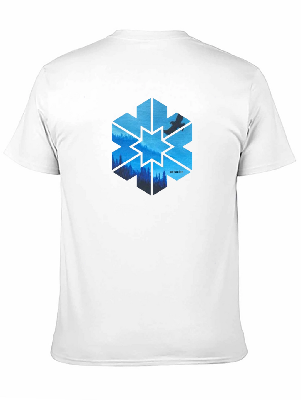 Unbeaten Blue Snowflake T-Shirt - Nature Design