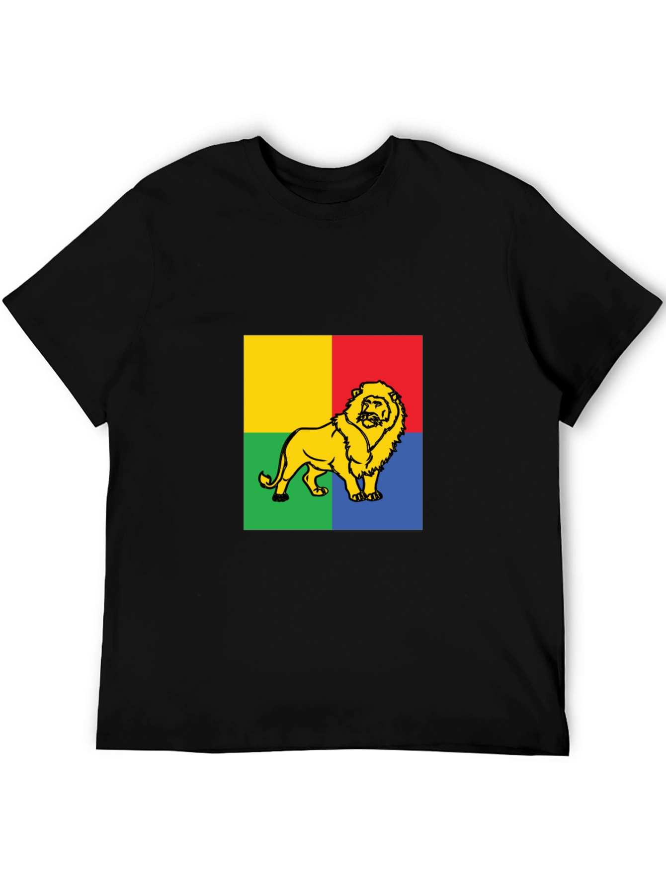 Lion Reggae T-Shirt - Colorful Rasta Lion Design