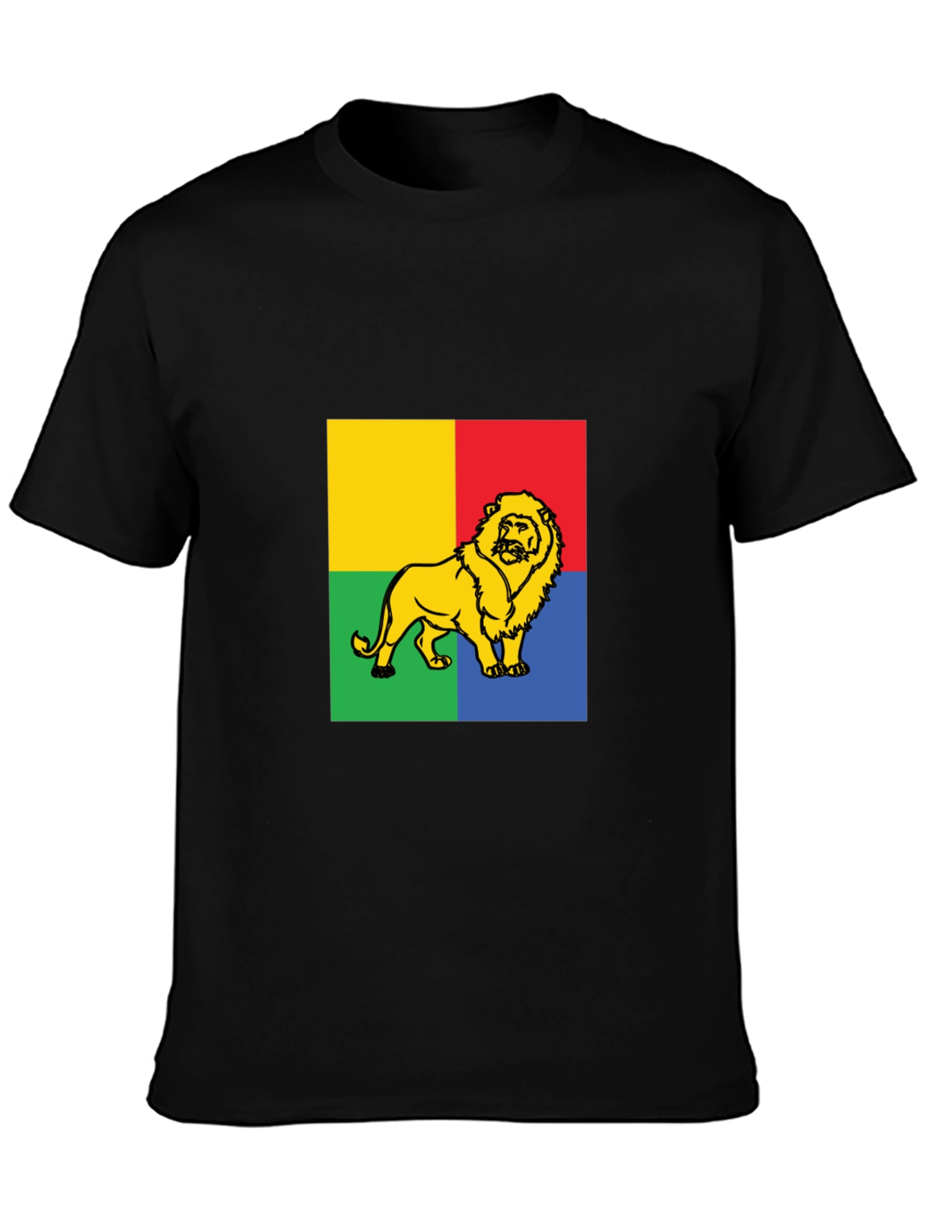 Lion Reggae T-Shirt - Colorful Rasta Lion Design