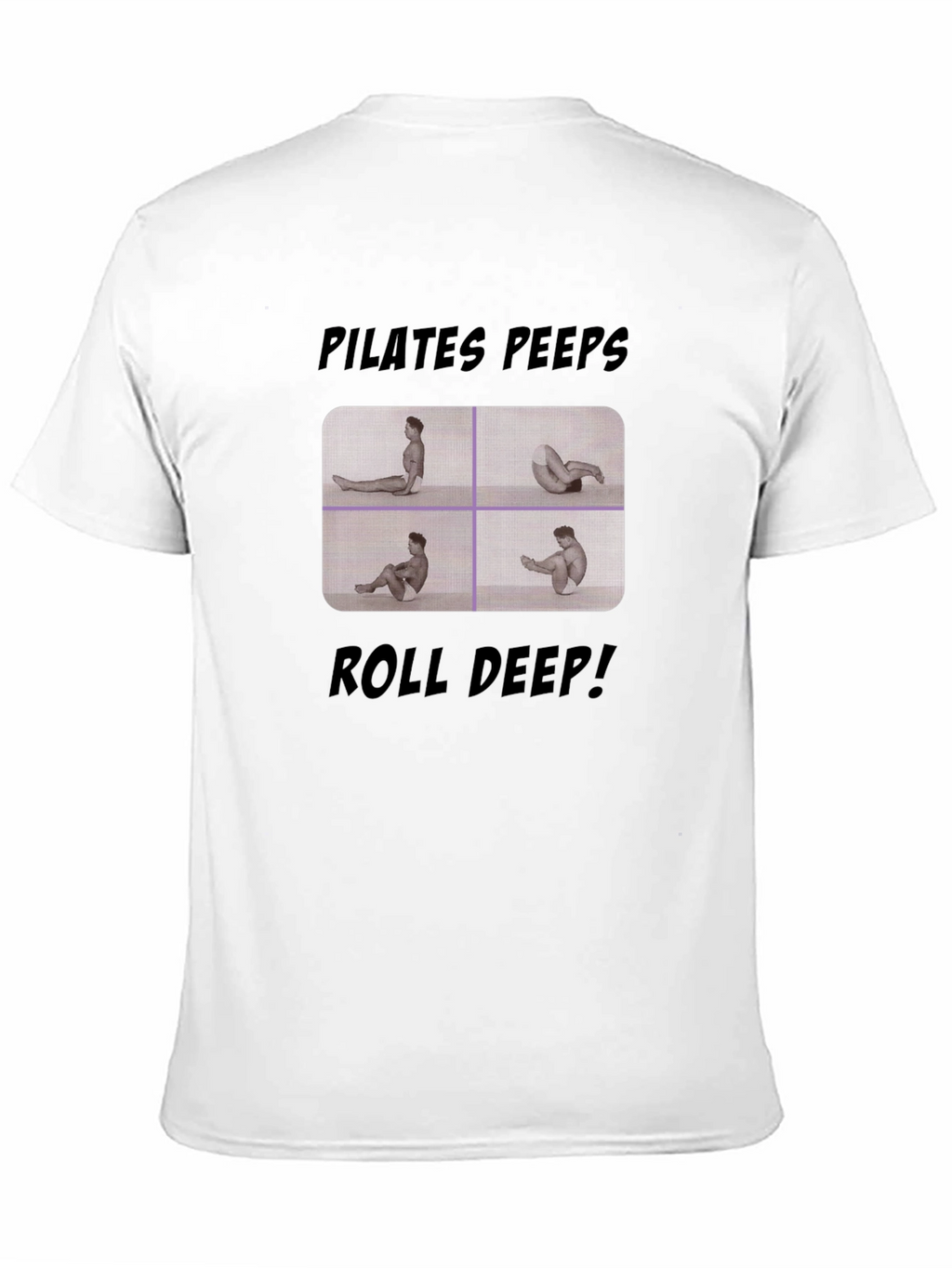 Pilates Peeps Roll Deep Black Graphic T-Shirt