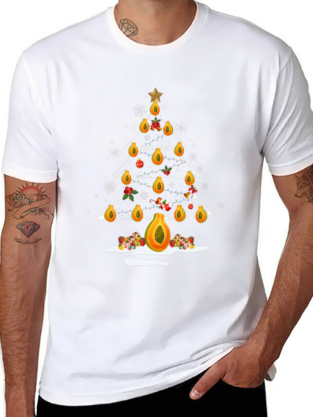 Papaya Christmas Tree T-Shirt - Holiday Fun