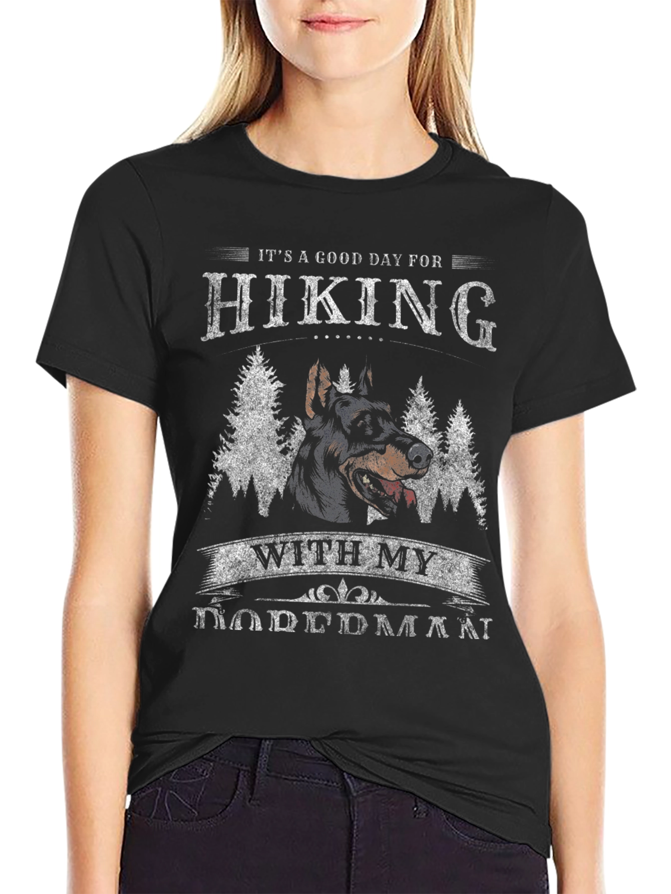 Hiking with My Doberman T-Shirt