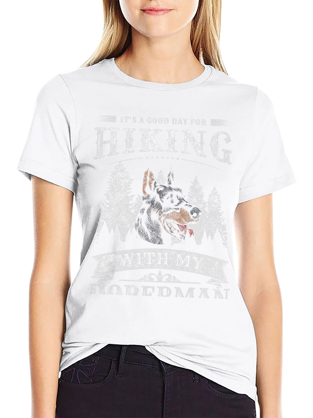 Hiking with My Doberman T-Shirt