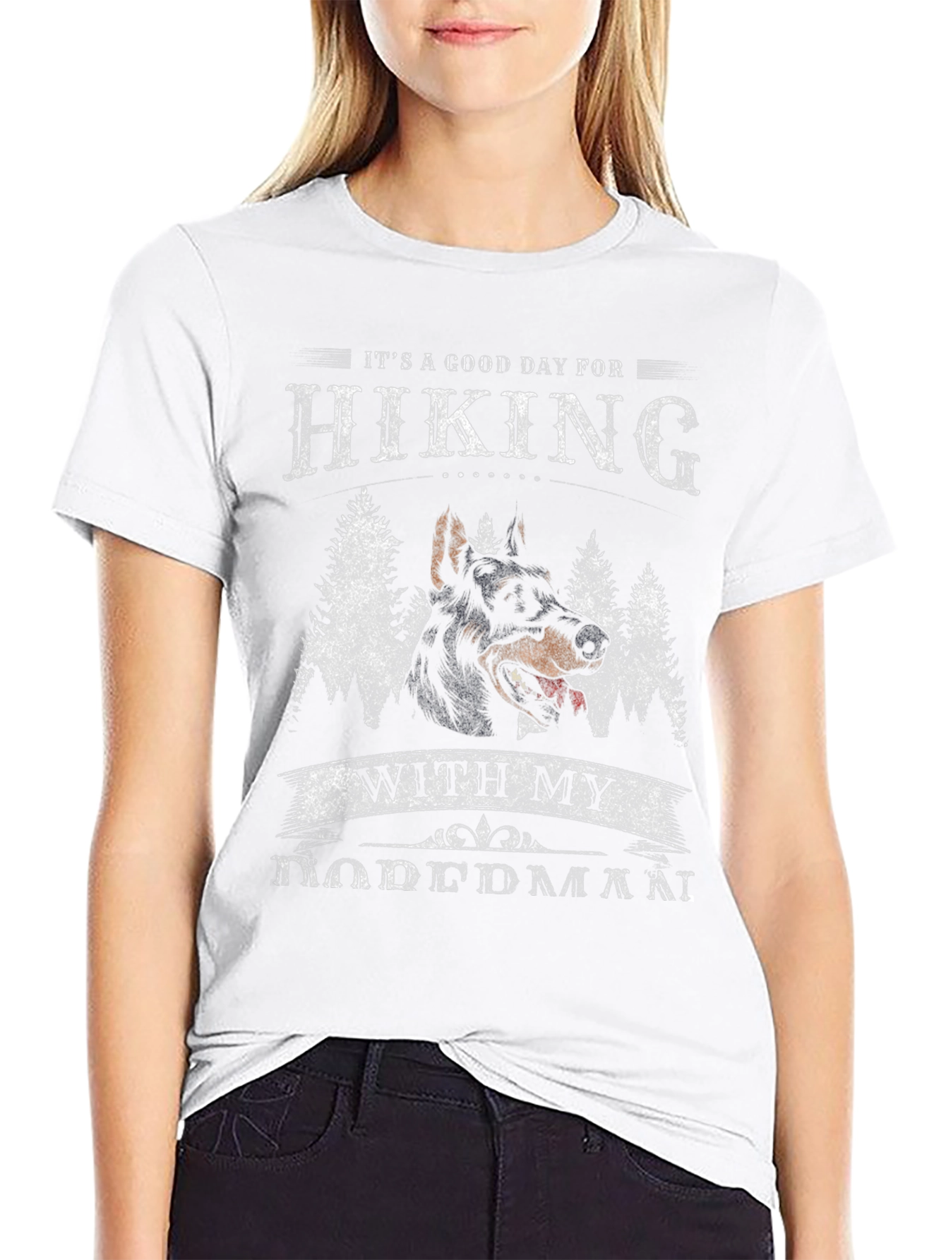 Hiking with My Doberman T-Shirt