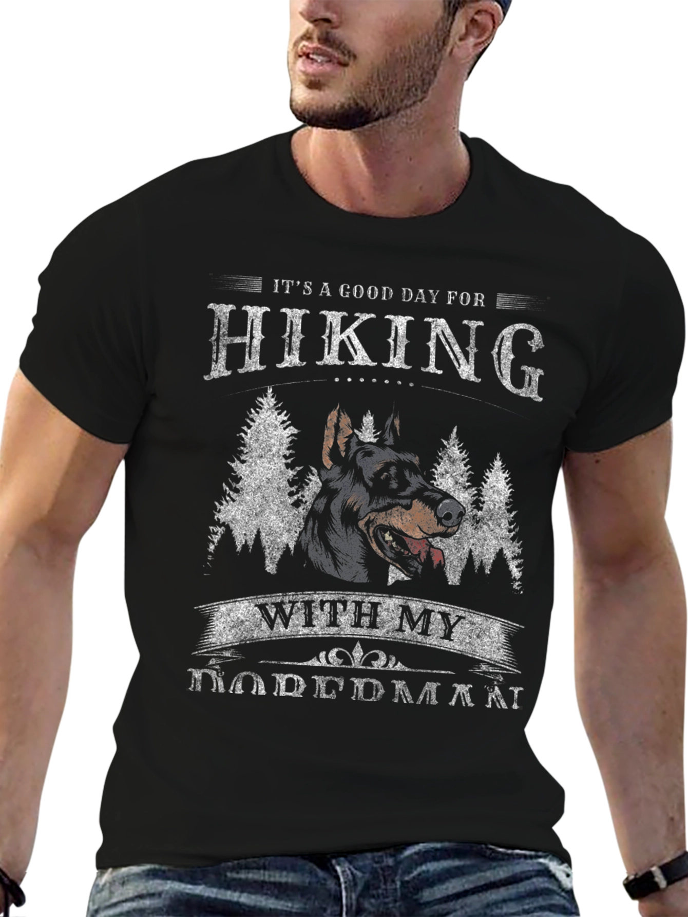 Hiking with My Doberman T-Shirt
