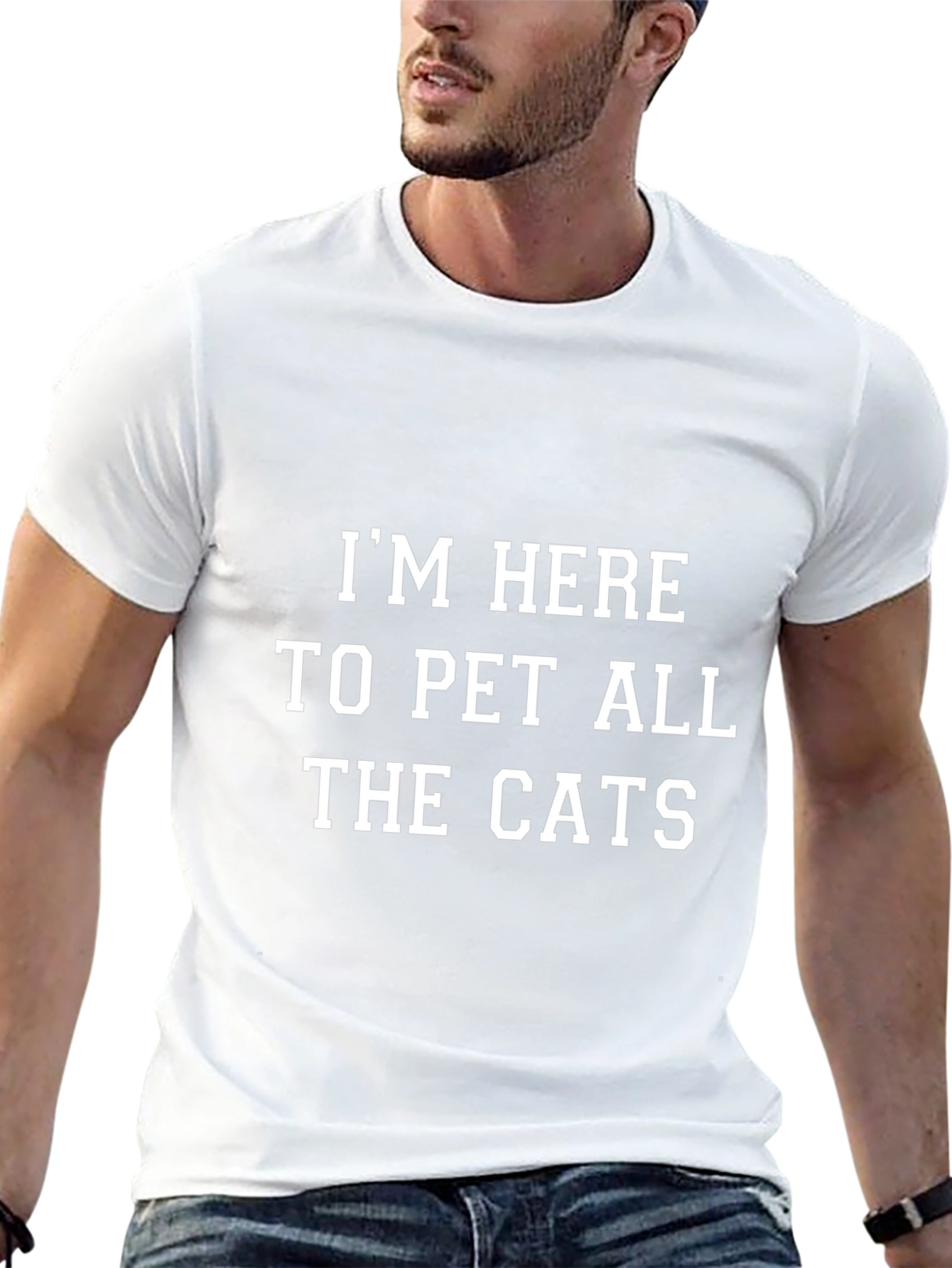 Im Here to Pet All the Cats Graphic T-Shirt