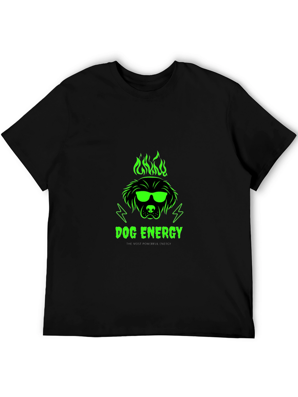Dog Energy Graphic Print Crew Neck T-Shirt