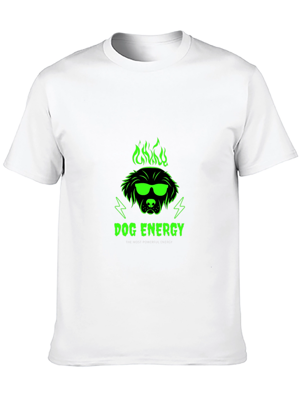 Dog Energy Graphic Print Crew Neck T-Shirt