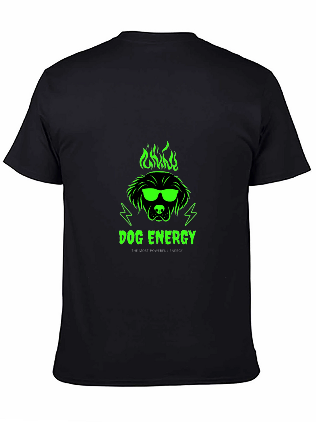 Dog Energy Graphic Print Crew Neck T-Shirt