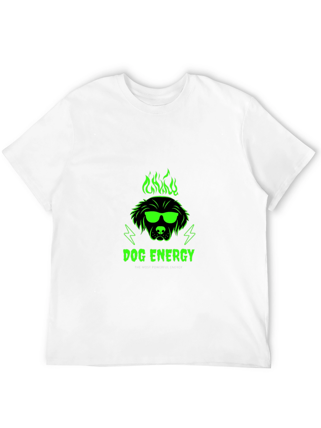 Dog Energy Graphic Print Crew Neck T-Shirt