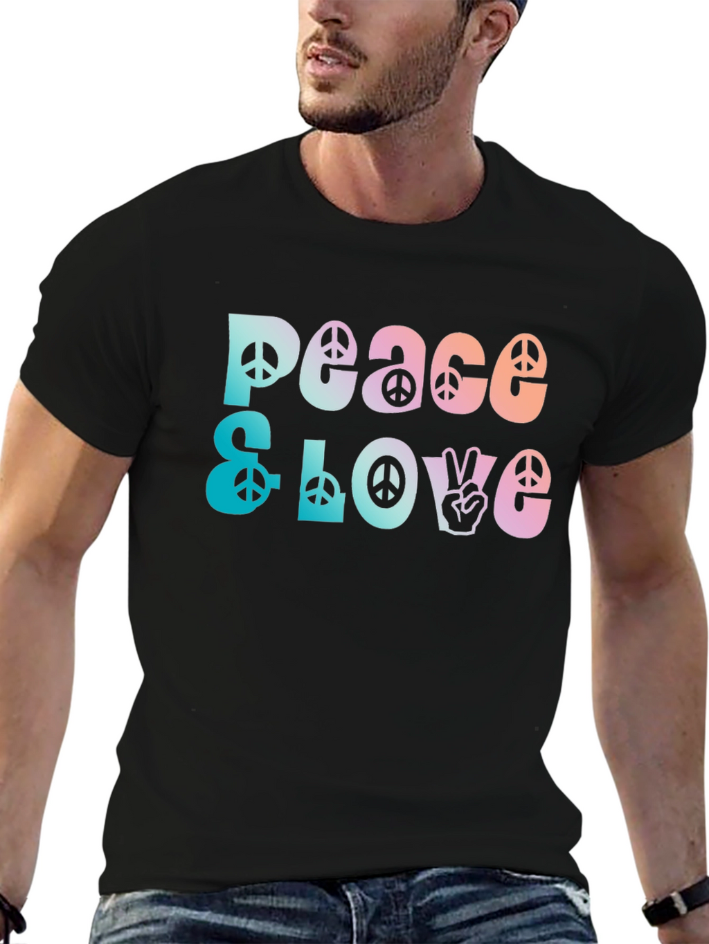 Peace & Love Graphic T-Shirt