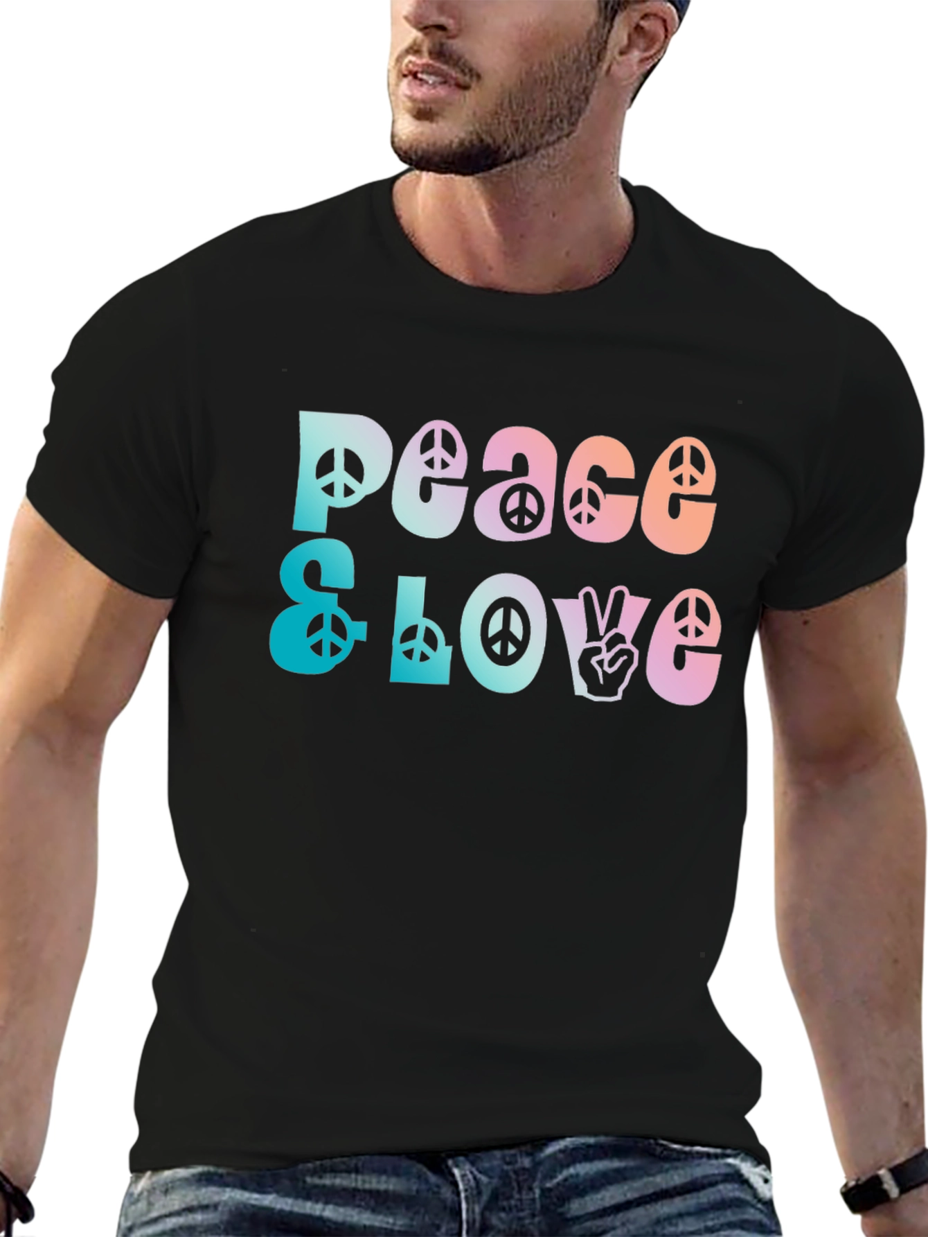 Peace & Love Graphic T-Shirt