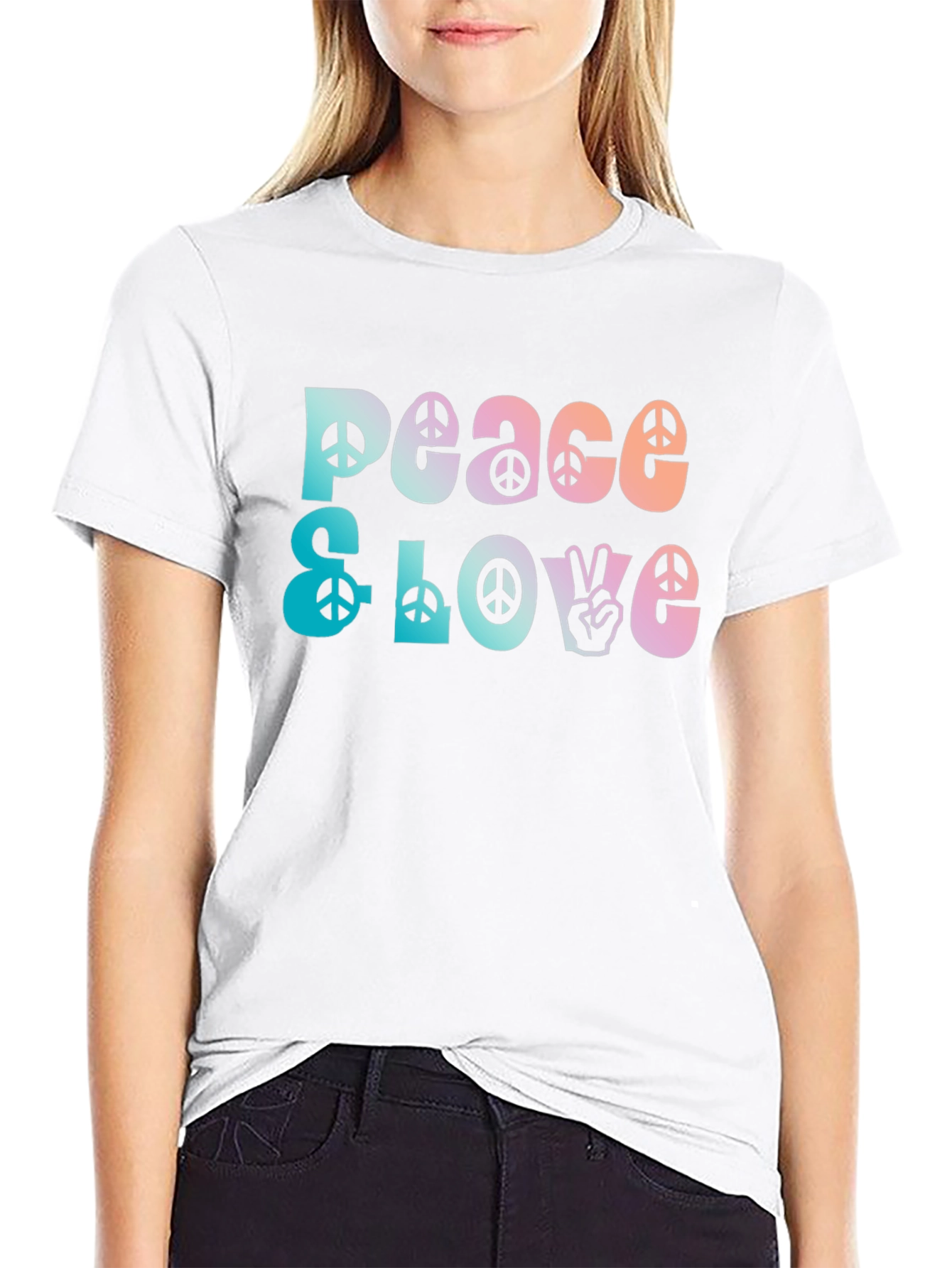 Peace & Love Graphic T-Shirt