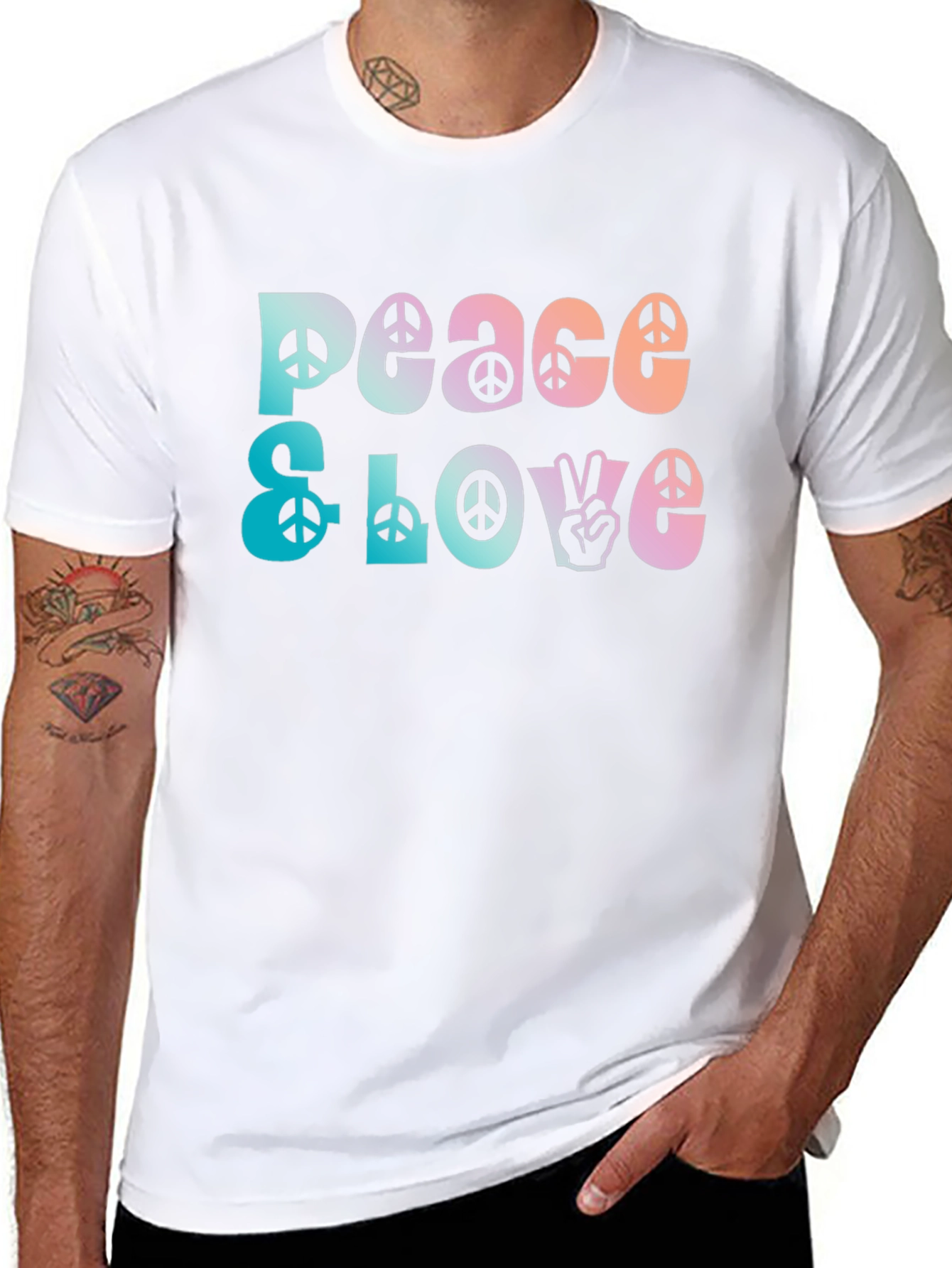 Peace & Love Graphic T-Shirt