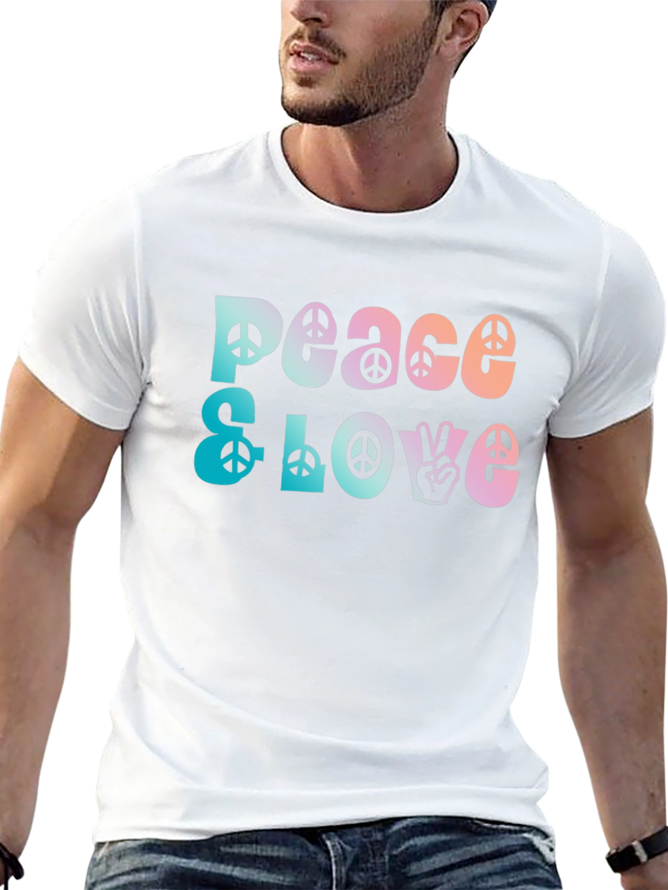 Peace & Love Graphic T-Shirt