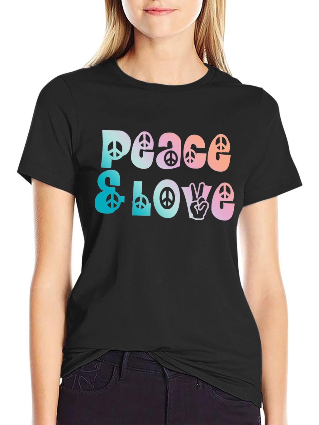 Peace & Love Graphic T-Shirt