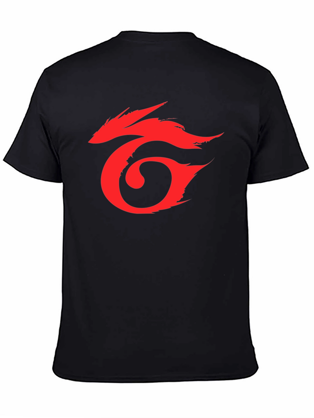 Mens Black T-Shirt with Red Graphic