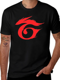 Mens Black T-Shirt with Red Graphic