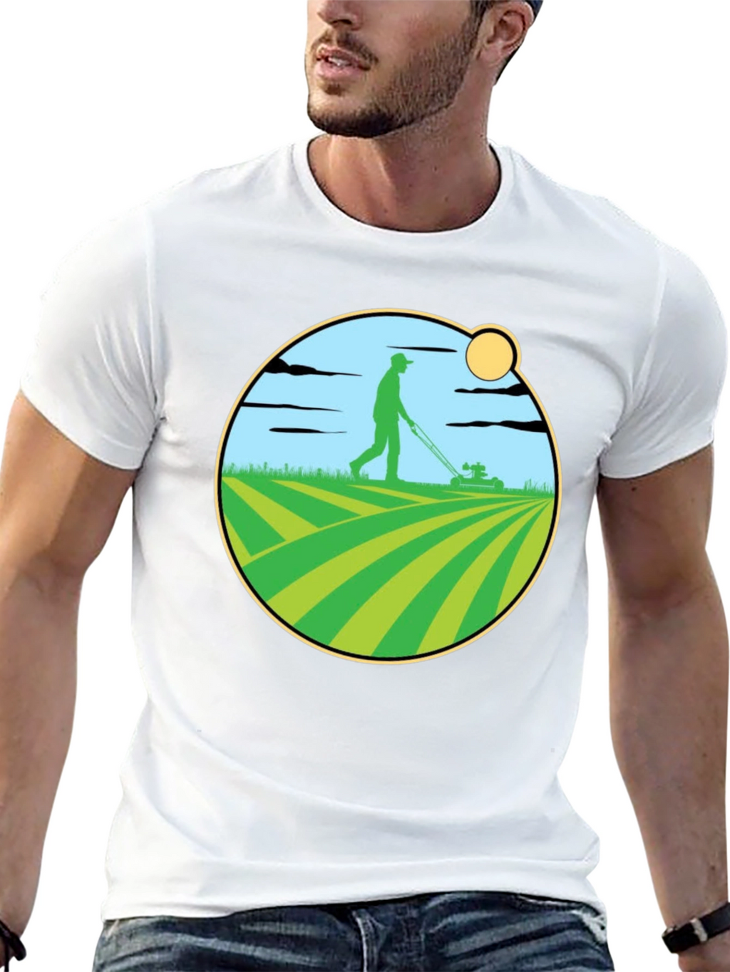 Lawn Mowing Graphic T-Shirt