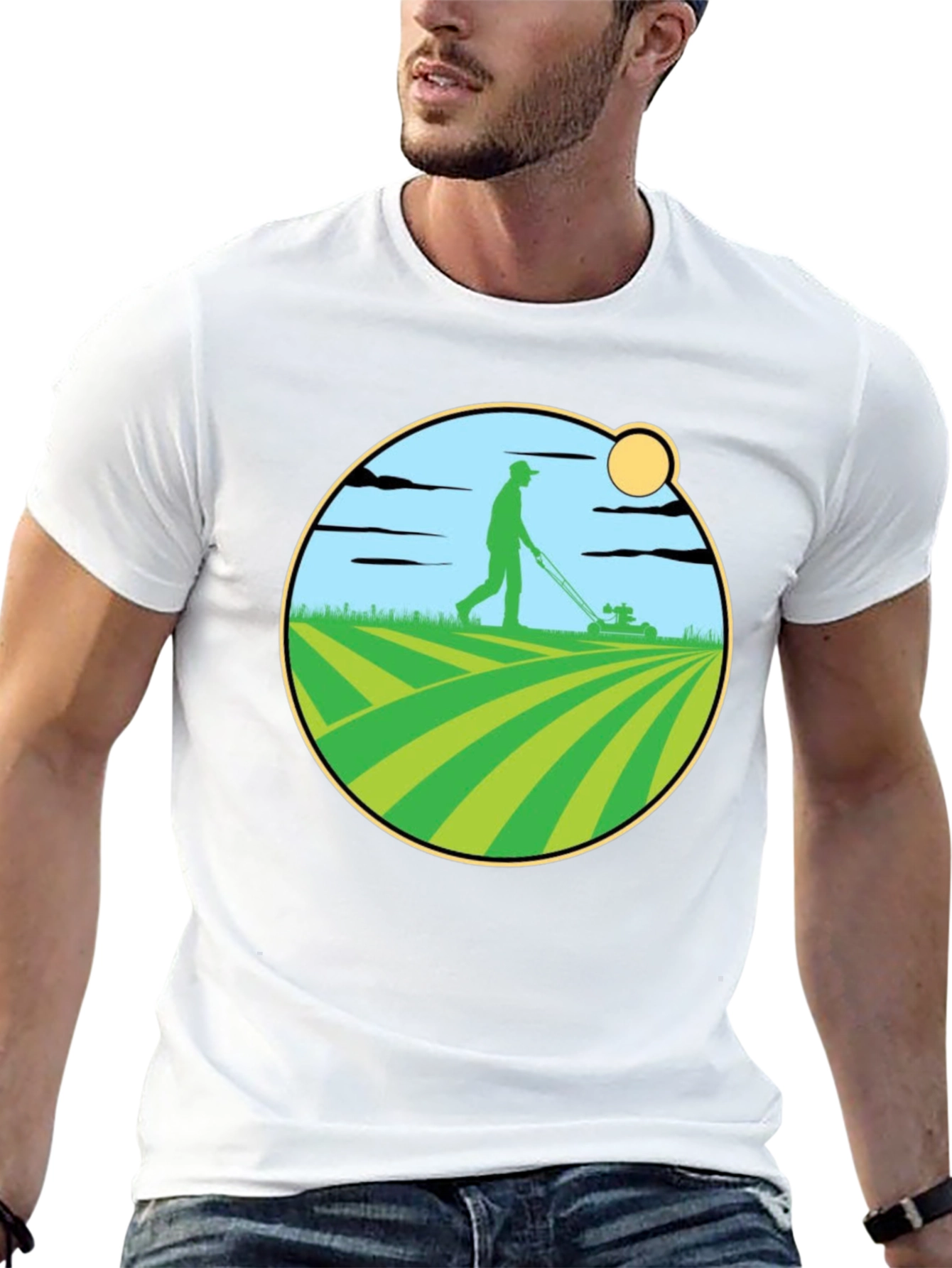 Lawn Mowing Graphic T-Shirt