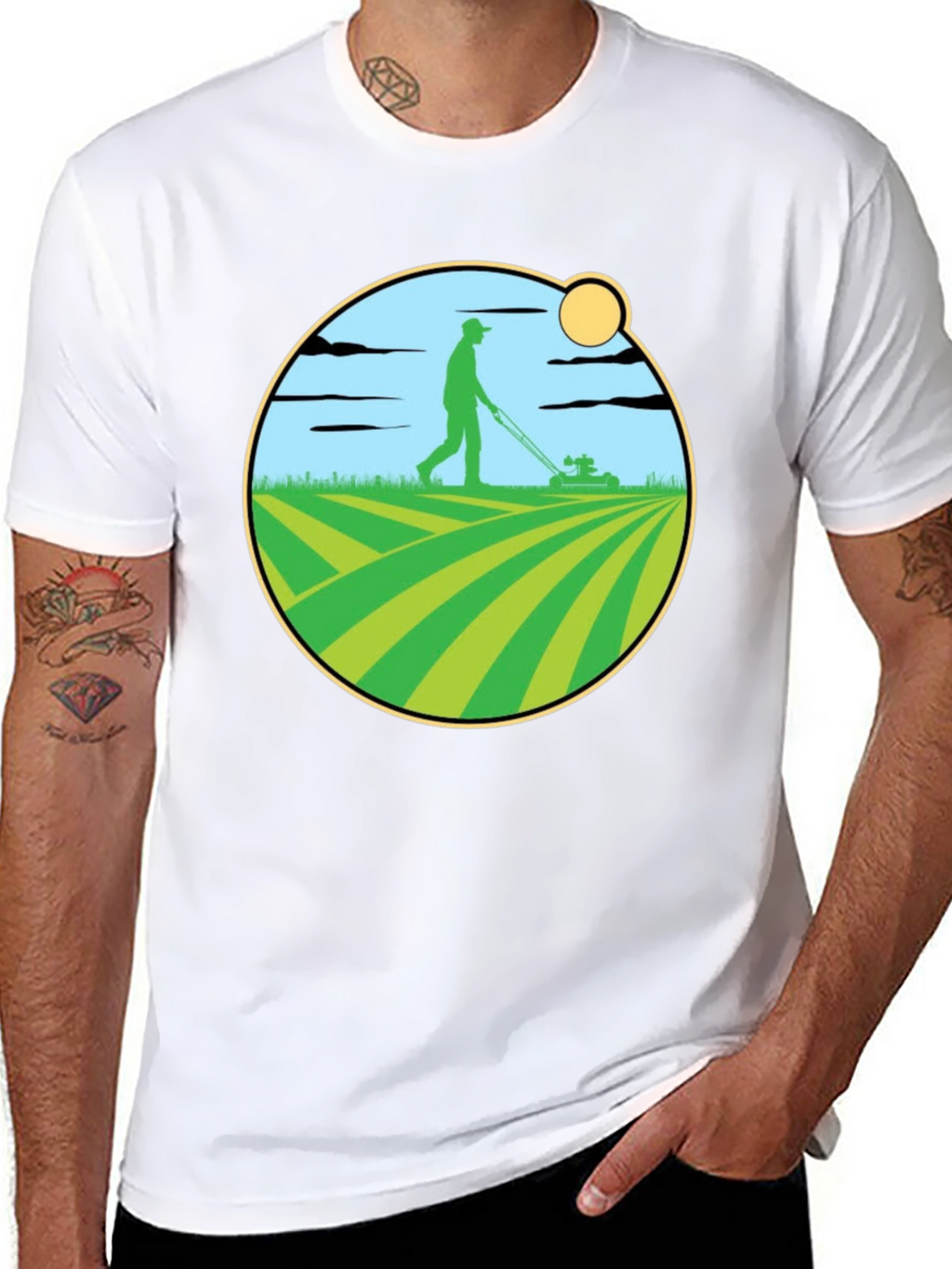 Lawn Mowing Graphic T-Shirt