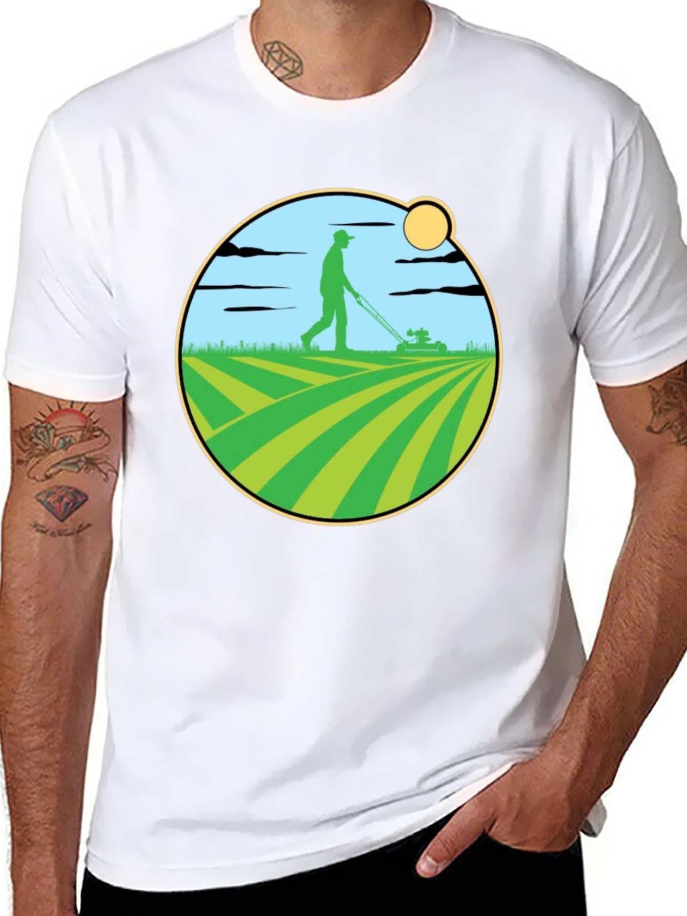 Lawn Mowing Graphic T-Shirt