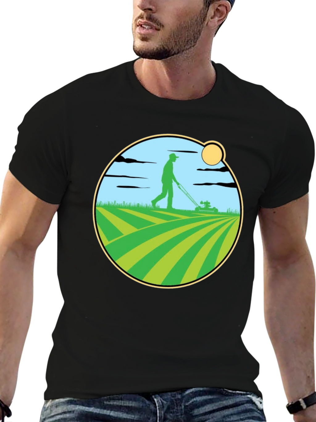 Lawn Mowing Graphic T-Shirt
