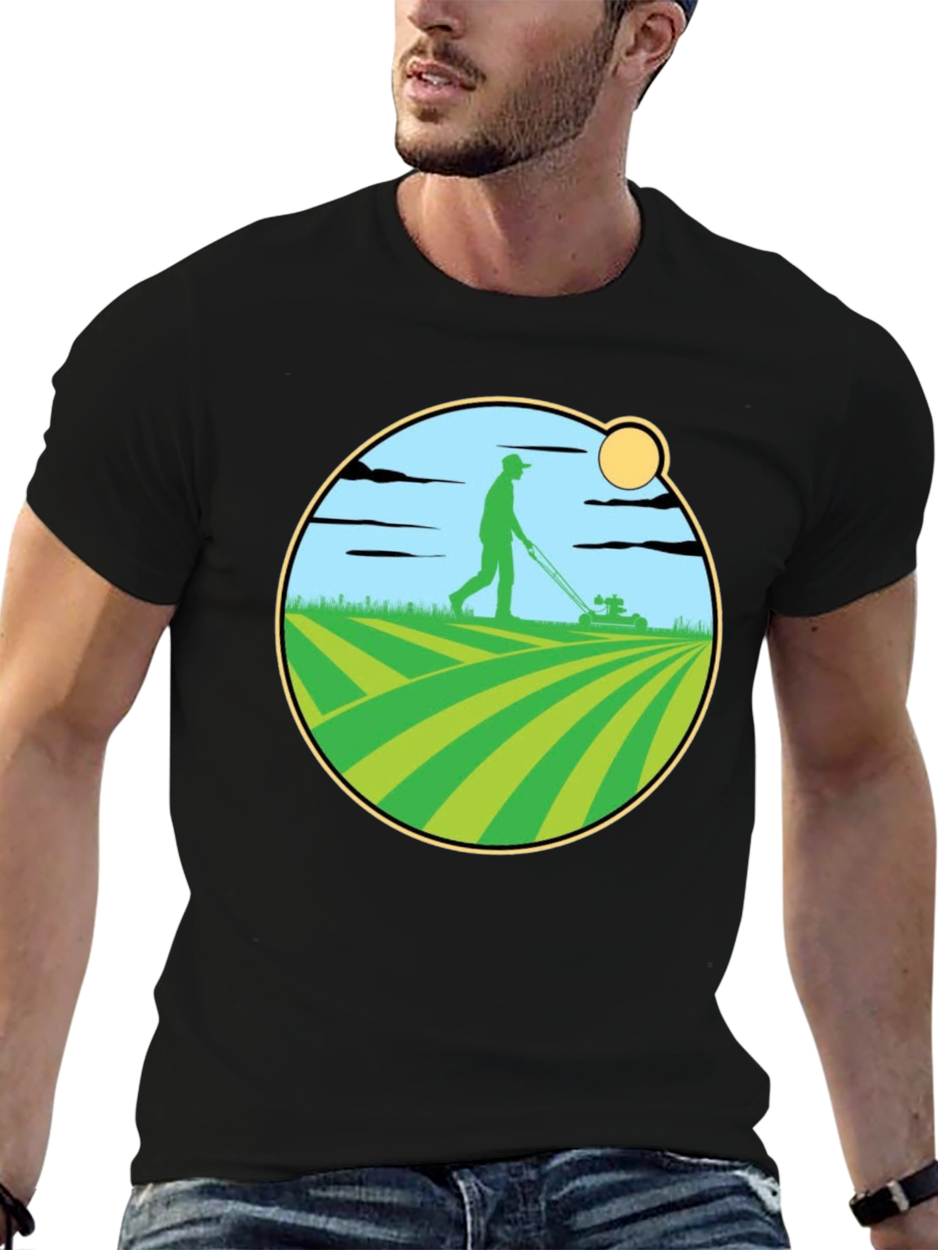 Lawn Mowing Graphic T-Shirt