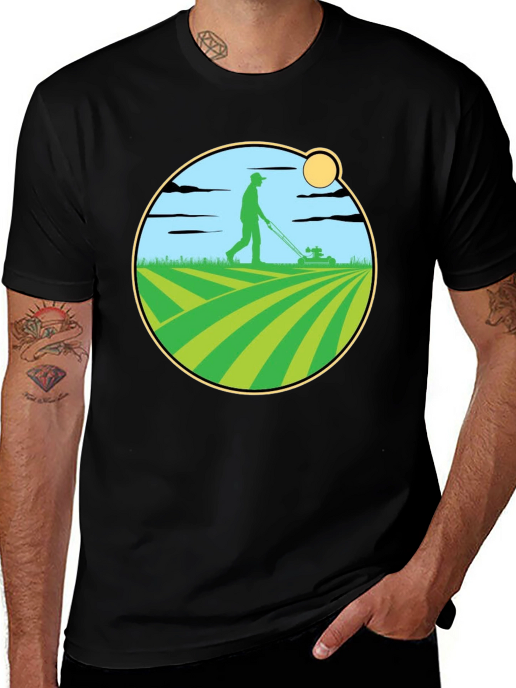 Lawn Mowing Graphic T-Shirt