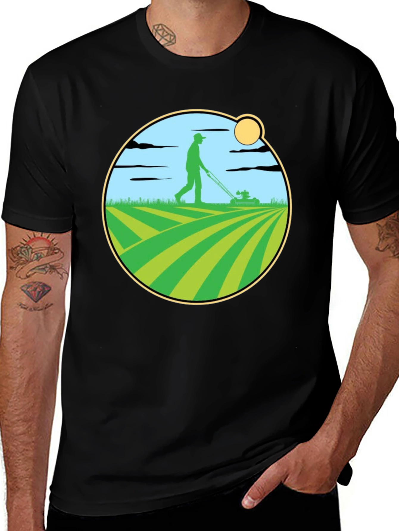 Lawn Mowing Graphic T-Shirt