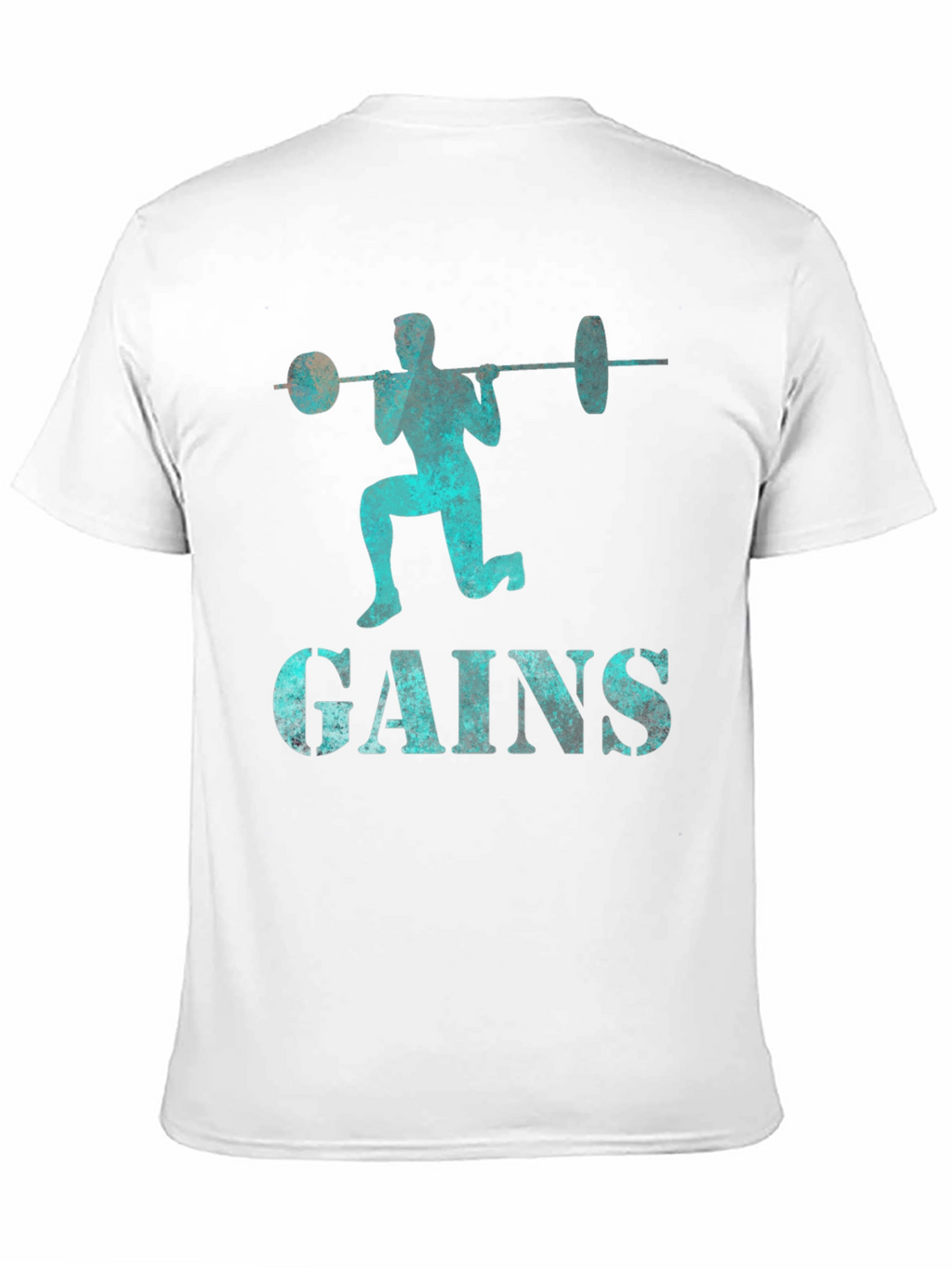 Gains Barbell Squat T-Shirt - Fitness Apparel