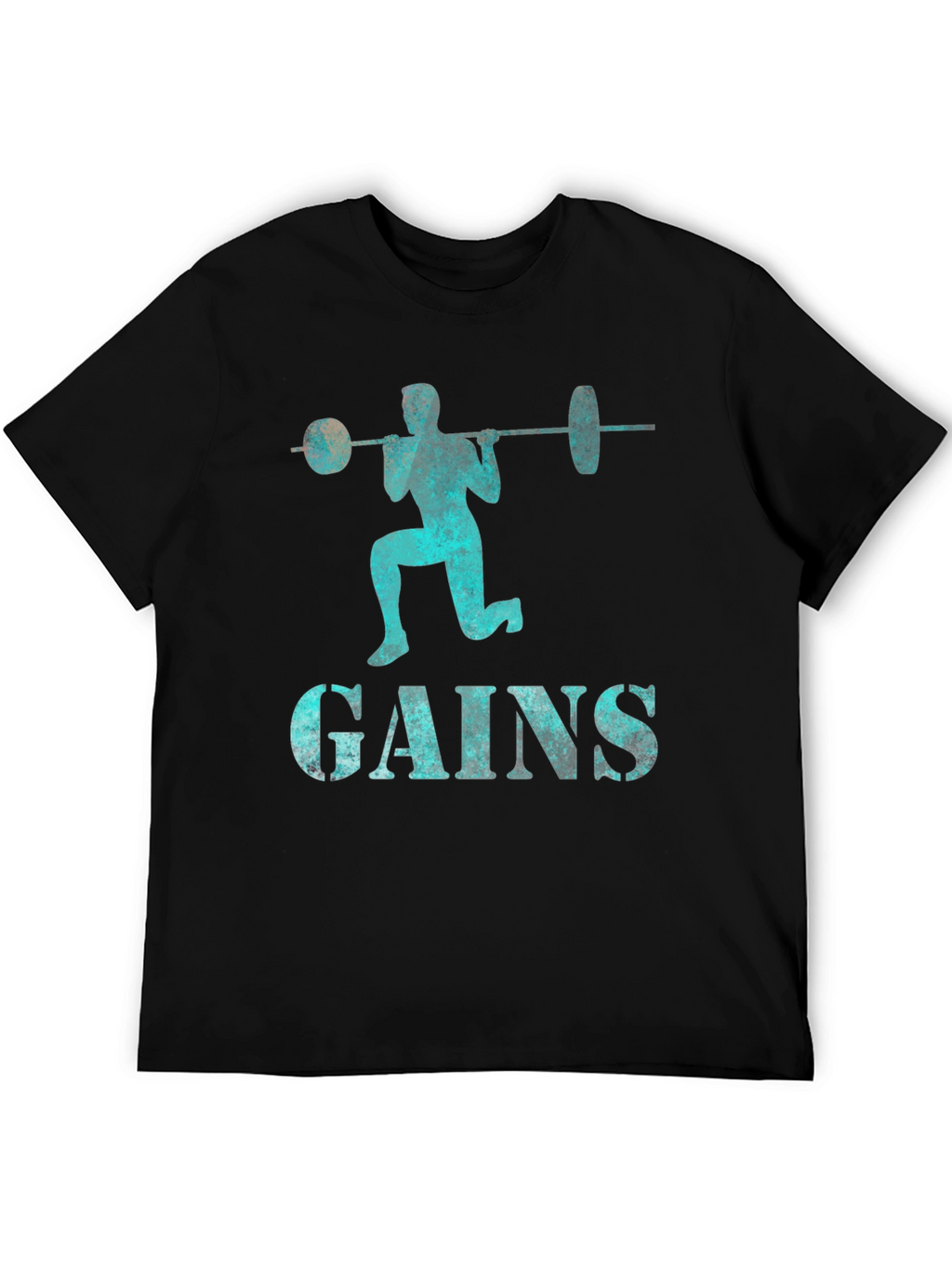 Gains Barbell Squat T-Shirt - Fitness Apparel