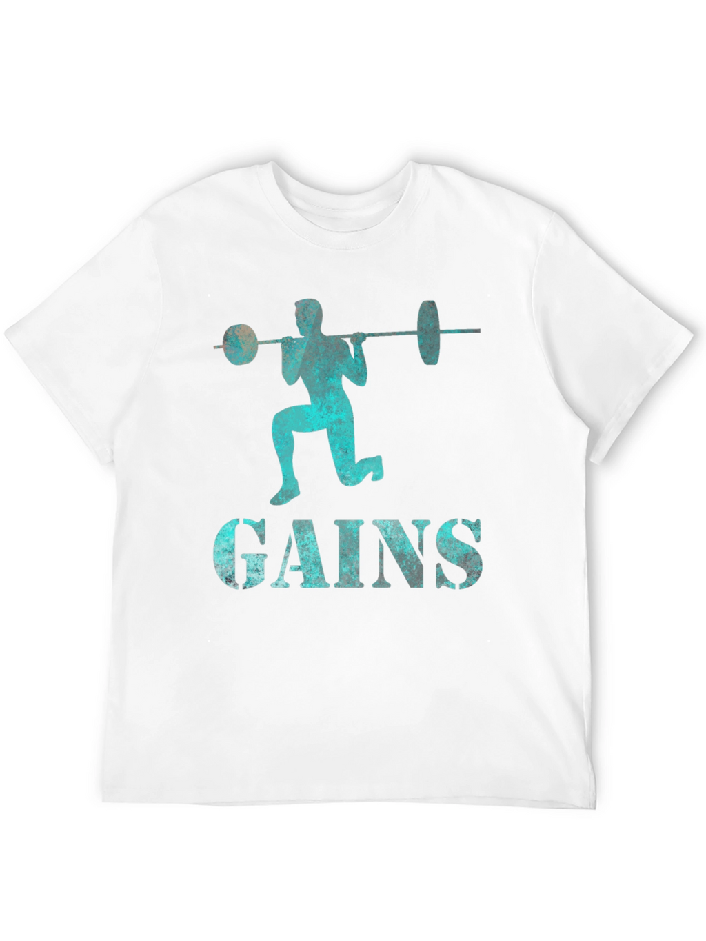 Gains Barbell Squat T-Shirt - Fitness Apparel