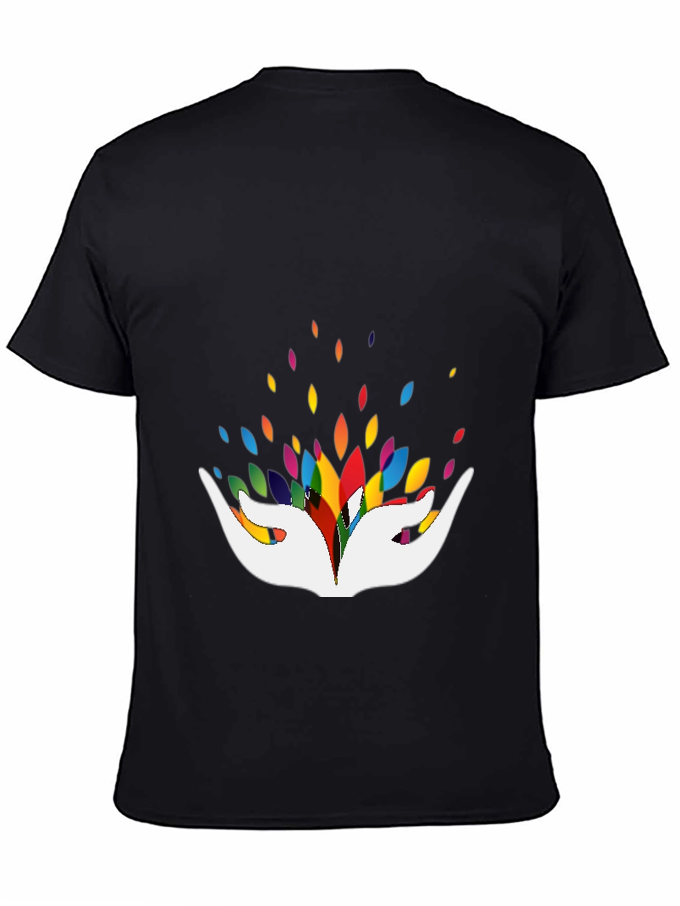 Colorful Hands Graphic Black T-Shirt
